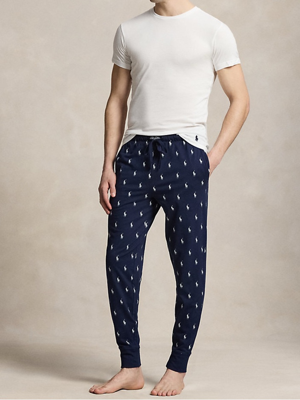 Polo Ralph Lauren Pajama Pants Men’s Large Navy Allover Pony Logo Lounge